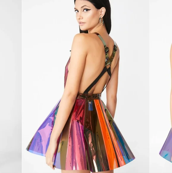 DollsKill Current Mood Alien Beam ME Up hologram overall dress - Picture 7 of 9